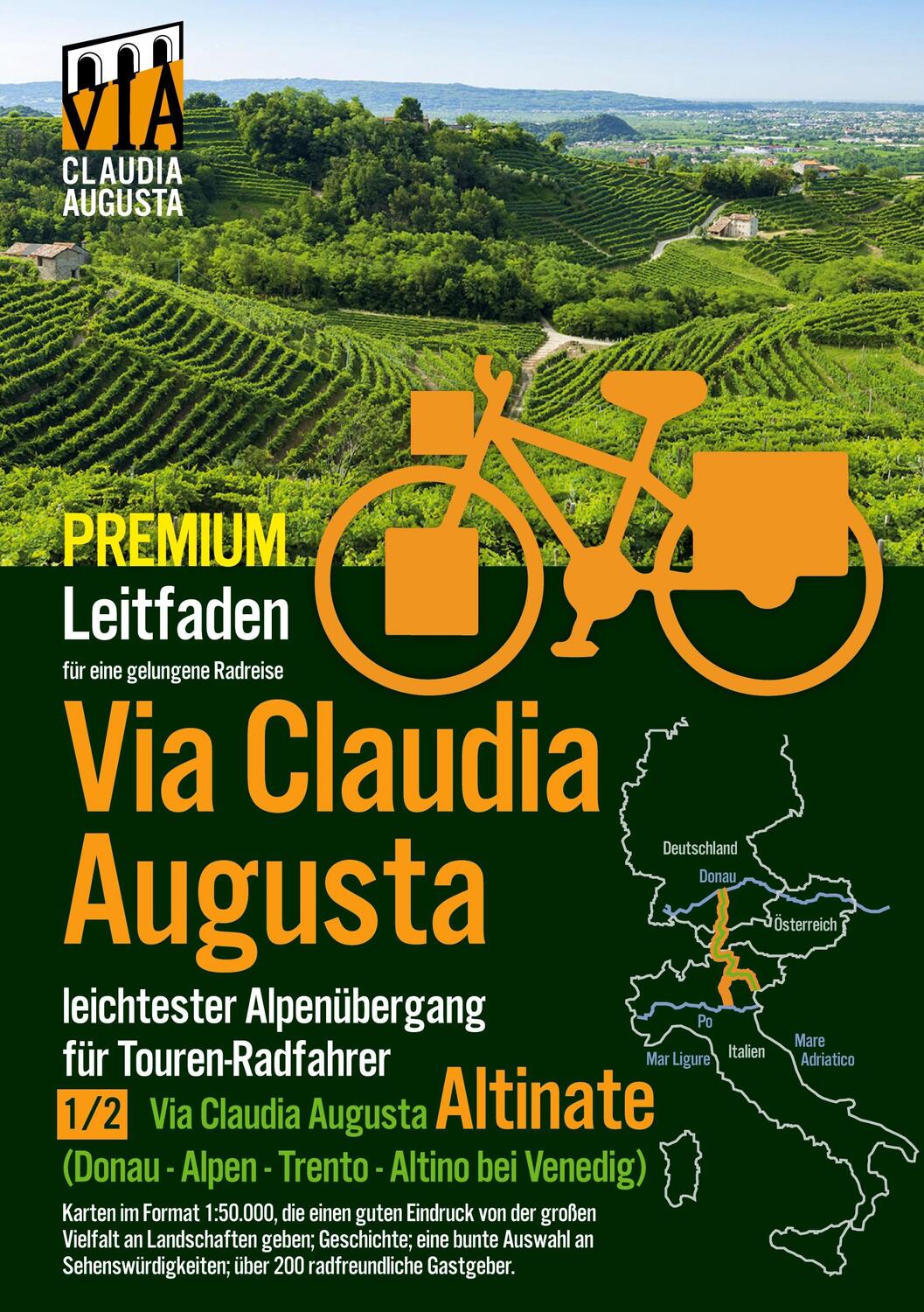 Cover: 9783751958103 | Rad-Route Via Claudia Augusta 1/2 "Altinate" PREMIUM | Tschaikner