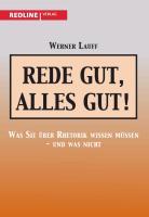 Cover: 9783868814200 | Rede gut, alles gut! | Werner Lauff | Taschenbuch | Paperback | 228 S.