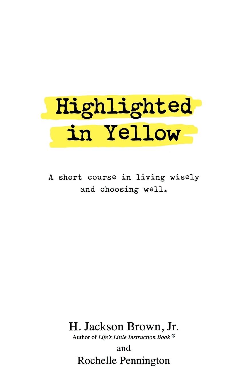 Cover: 9781558538344 | Highlighted in Yellow | H. Jackson Brown (u. a.) | Taschenbuch | 2001