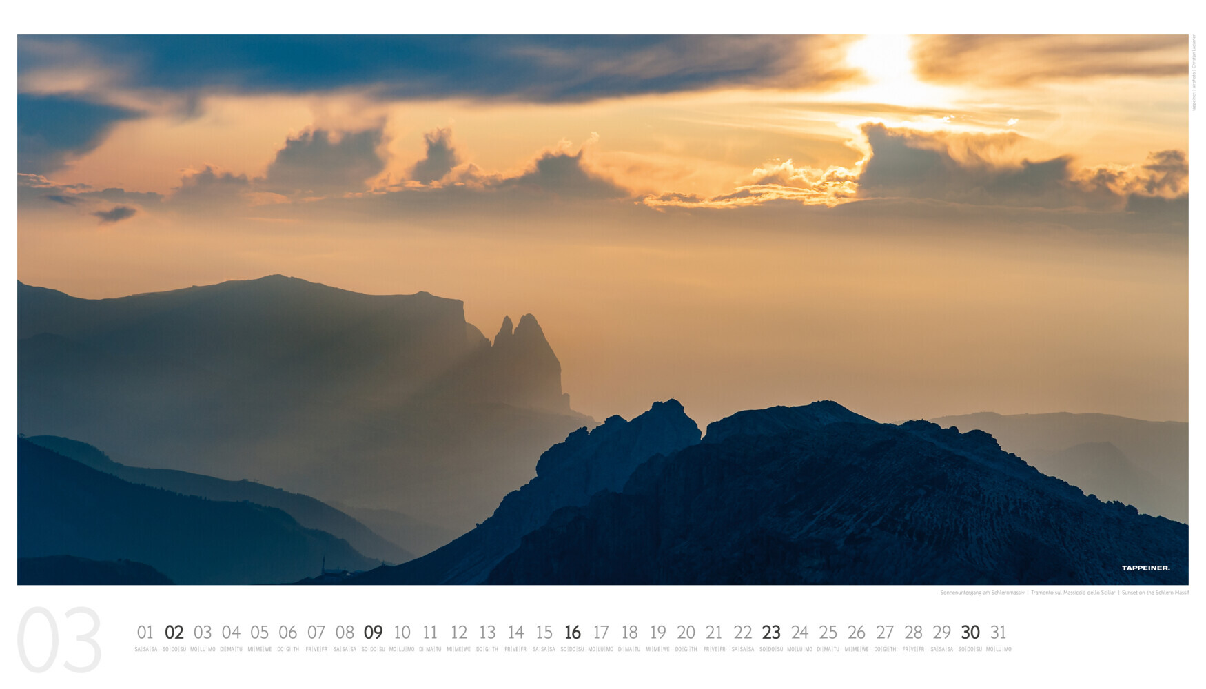 Bild: 9791280864154 | Luftbildkalender Dolomiten 2025 | Athesia-Tappeiner Verlag | Kalender