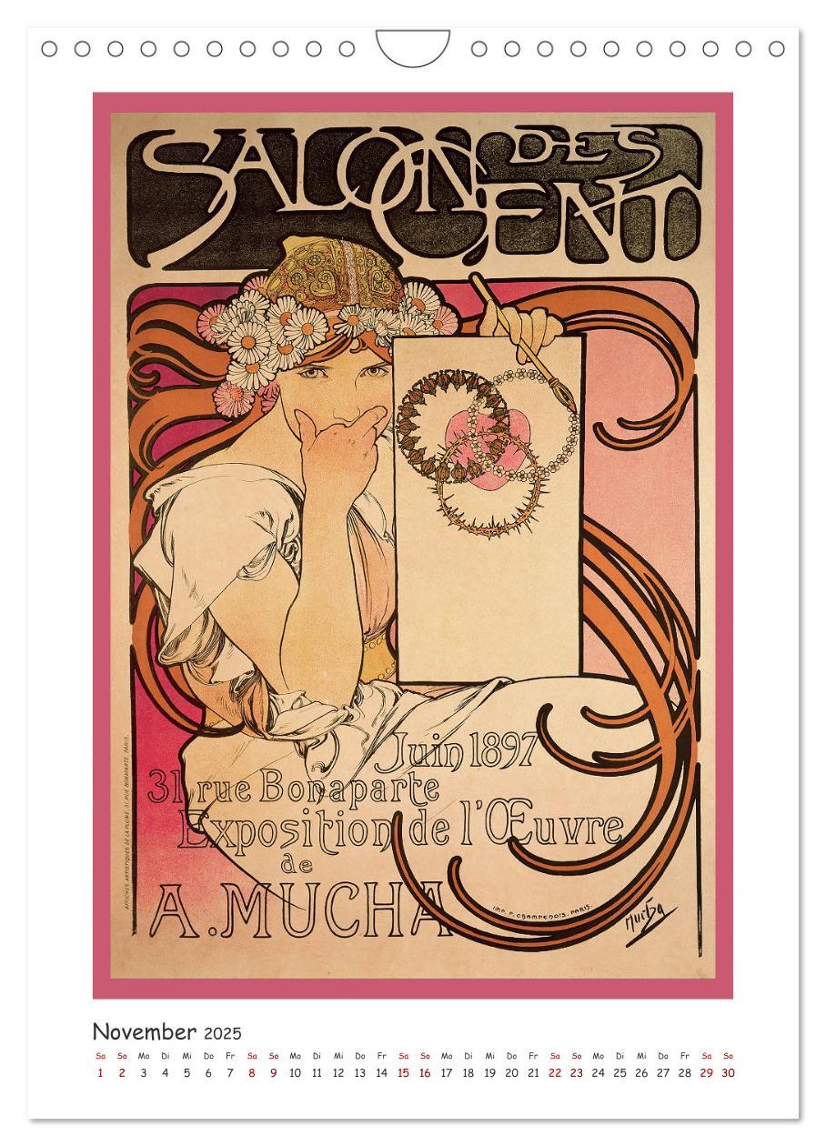 Bild: 9783435861569 | Alfons Mucha - Eine Hommage in zwölf Monaten (Wandkalender 2025 DIN...