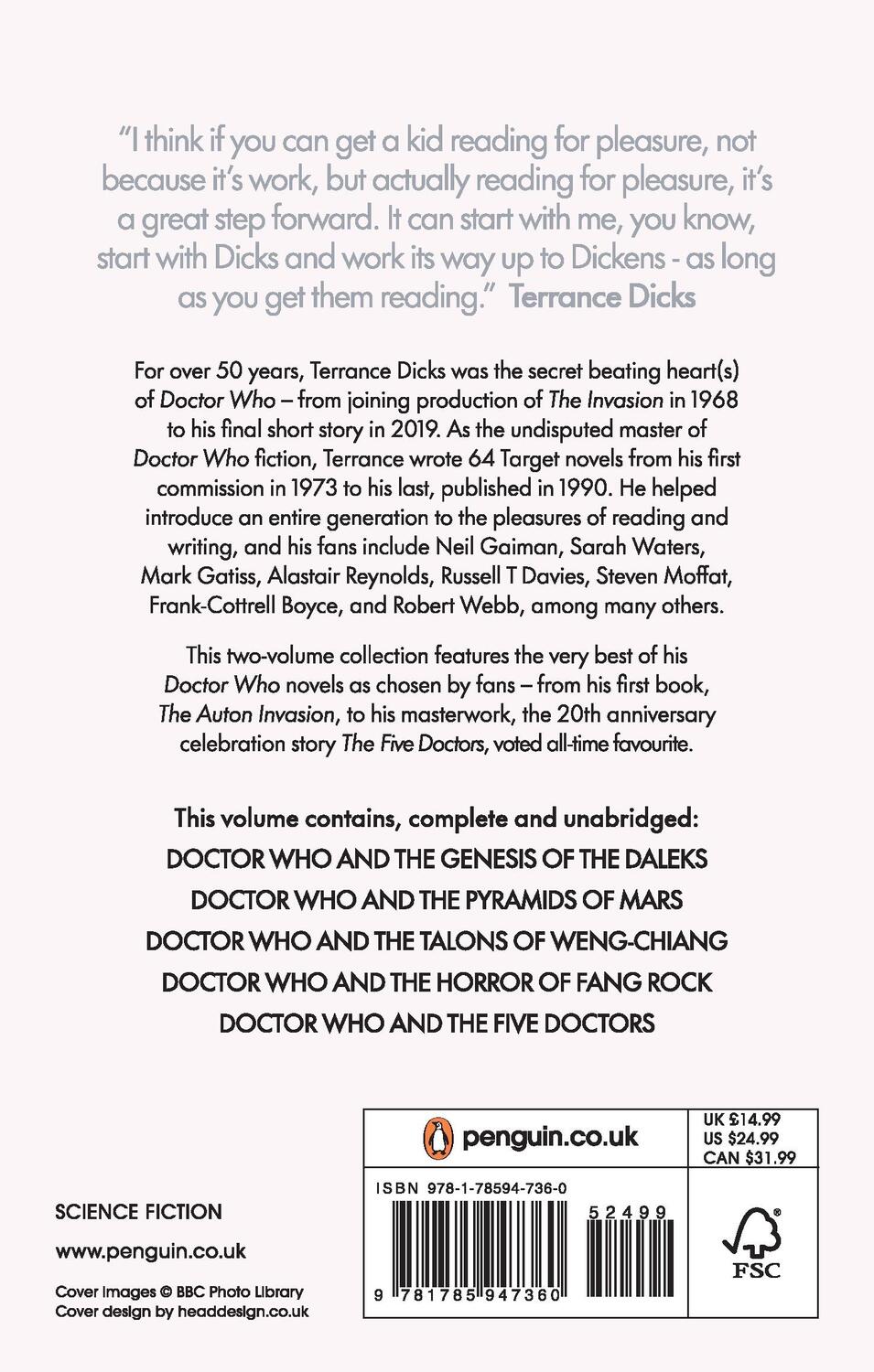 Rückseite: 9781785947360 | The Essential Terrance Dicks Volume 2 | Terrance Dicks | Taschenbuch