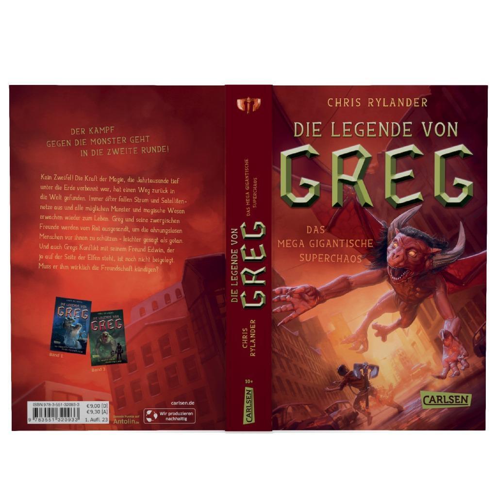 Bild: 9783551320933 | Die Legende von Greg 2: Das mega-gigantische Superchaos | Rylander