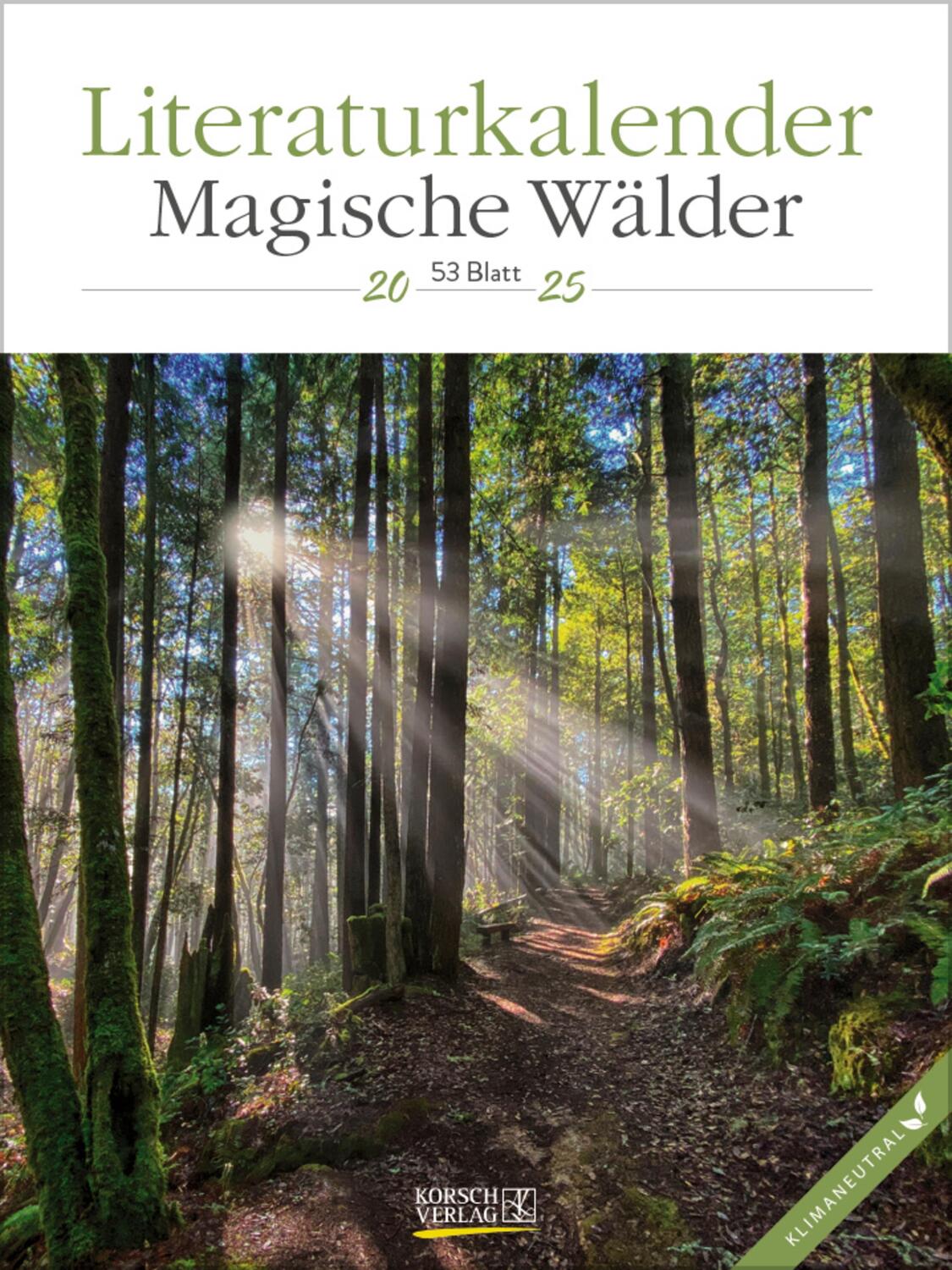 Cover: 9783731879480 | Literaturkalender Magische Wälder 2025 | Verlag Korsch | Kalender