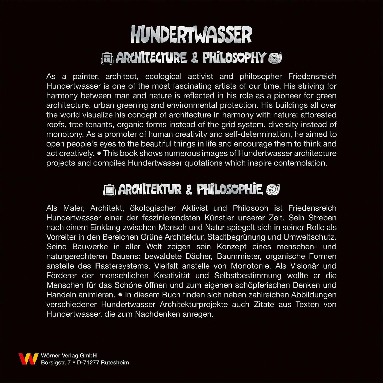 Rückseite: 9783946177265 | Hundertwasser Architektur &amp; Philosophie - Hundertwasser Art Centre