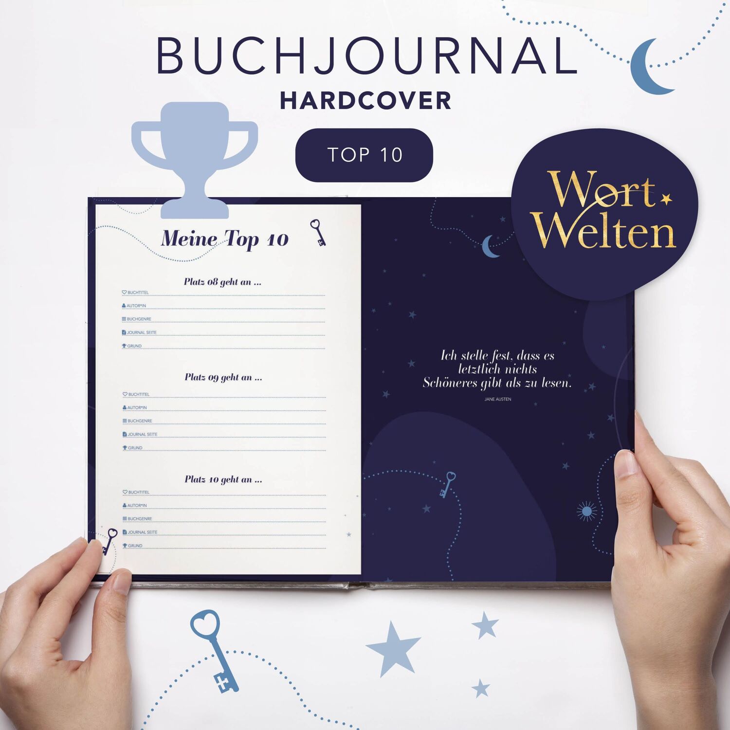 Bild: 9783989423596 | Wort Welten: Buchjournal XXL - Lesetagebuch &amp; Buchjournal für 100...