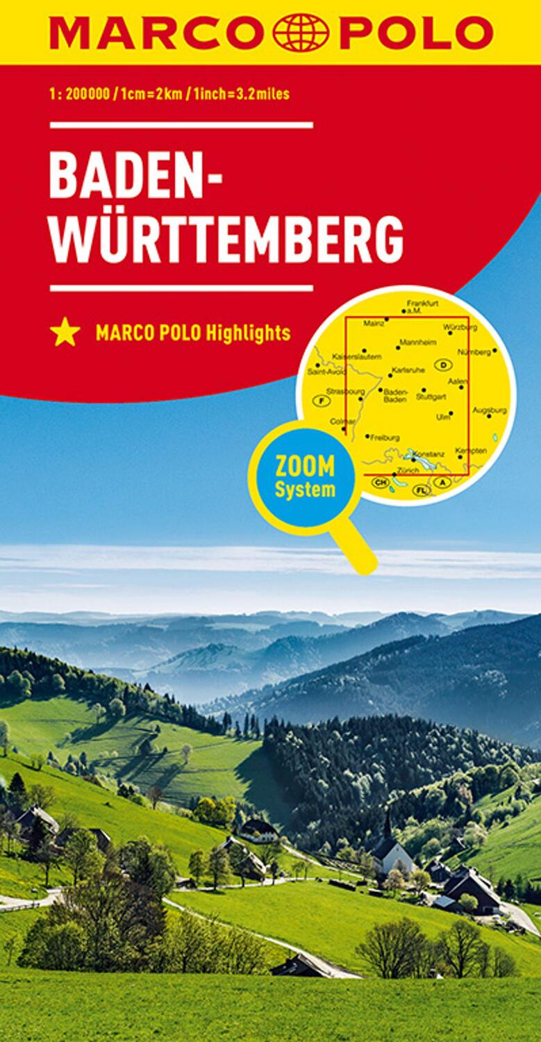 Cover: 9783829740722 | MARCO POLO Regionalkarte Deutschland 11 Baden-Württemberg 1:200.000