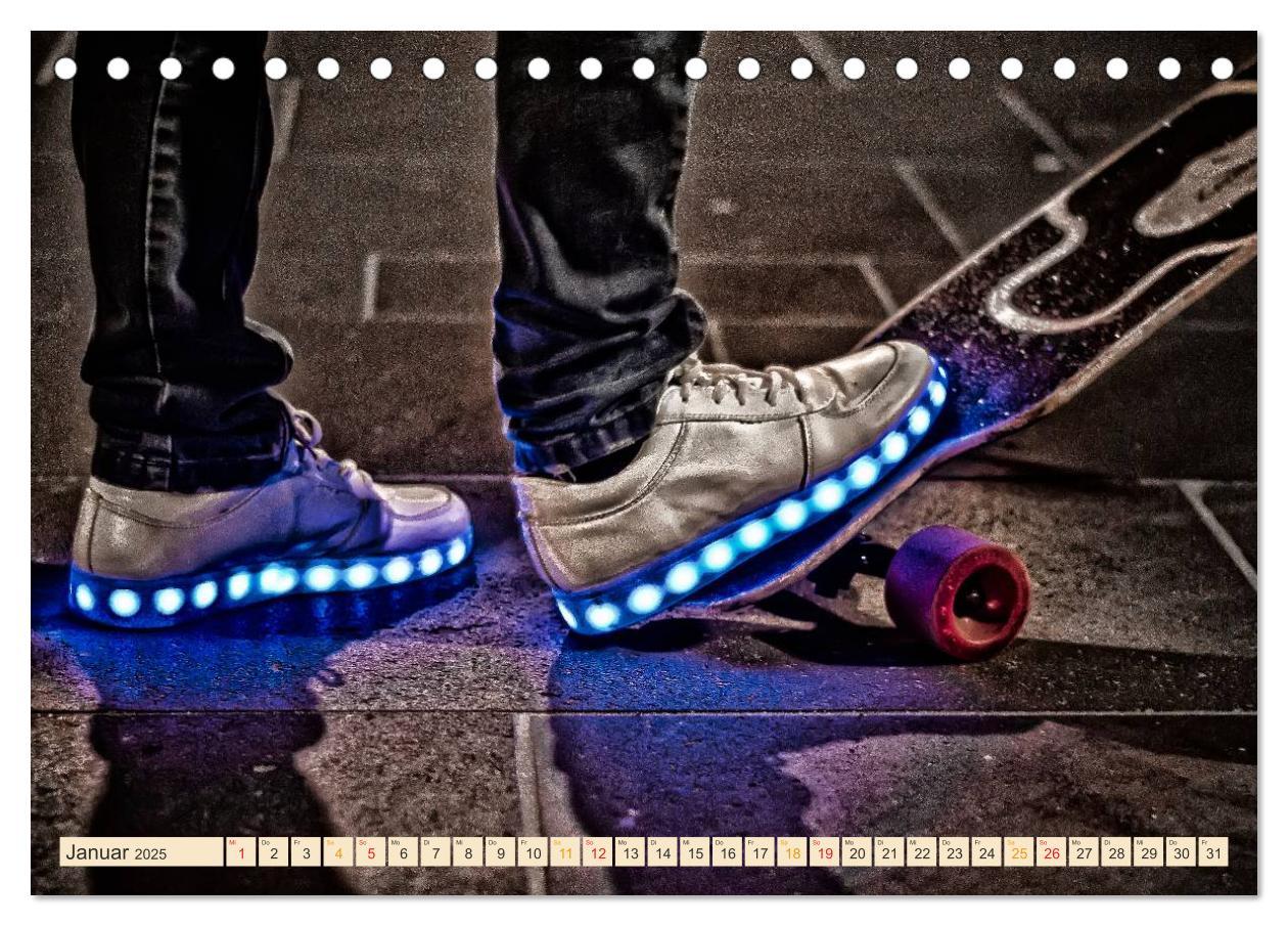 Bild: 9783435460786 | Skateboarding, so cool (Tischkalender 2025 DIN A5 quer), CALVENDO...