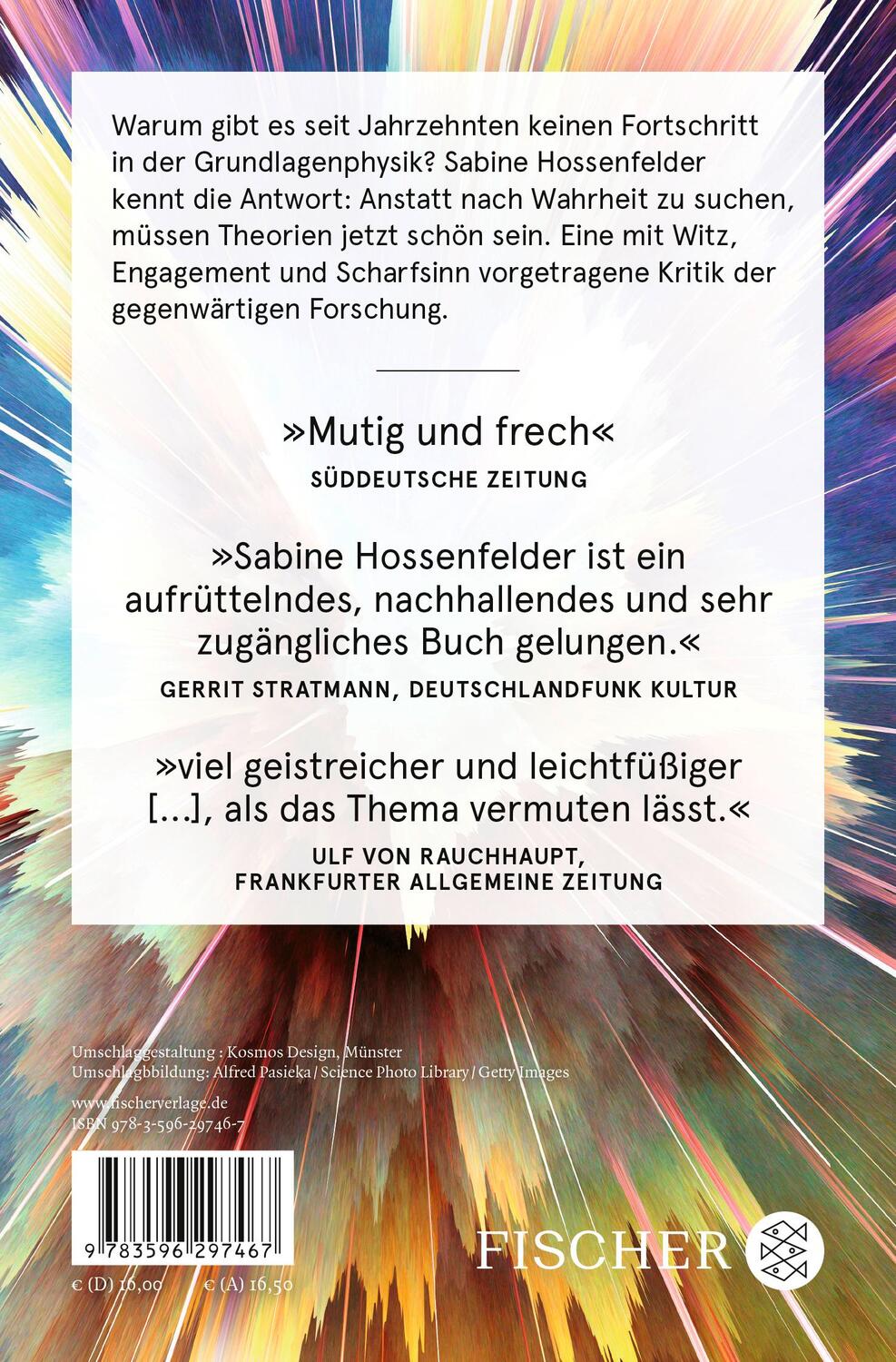 Rückseite: 9783596297467 | Das hässliche Universum | Sabine Hossenfelder | Taschenbuch | 368 S.