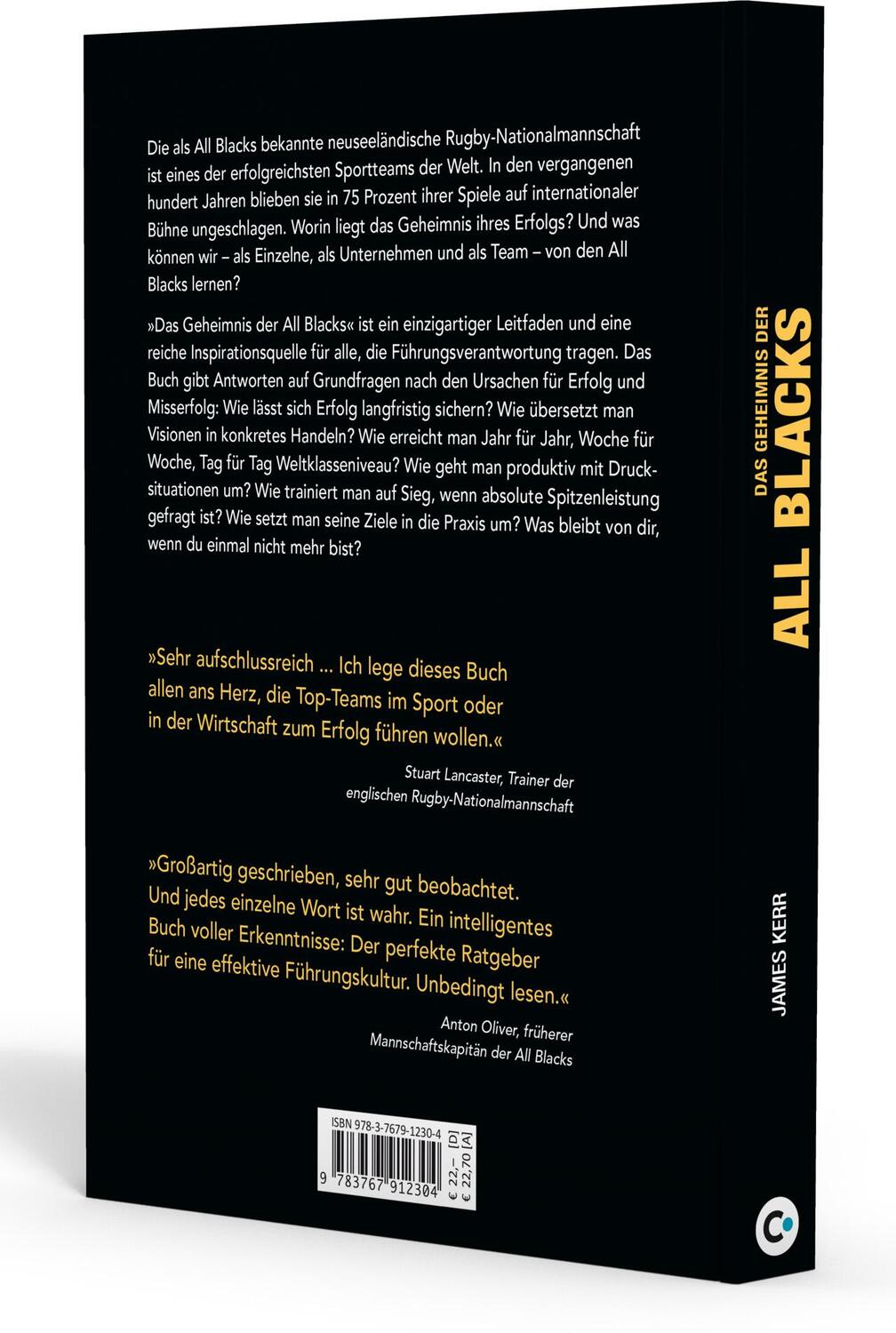 Rückseite: 9783767912304 | Das Geheimnis der All Blacks | James Kerr | Taschenbuch | Deutsch