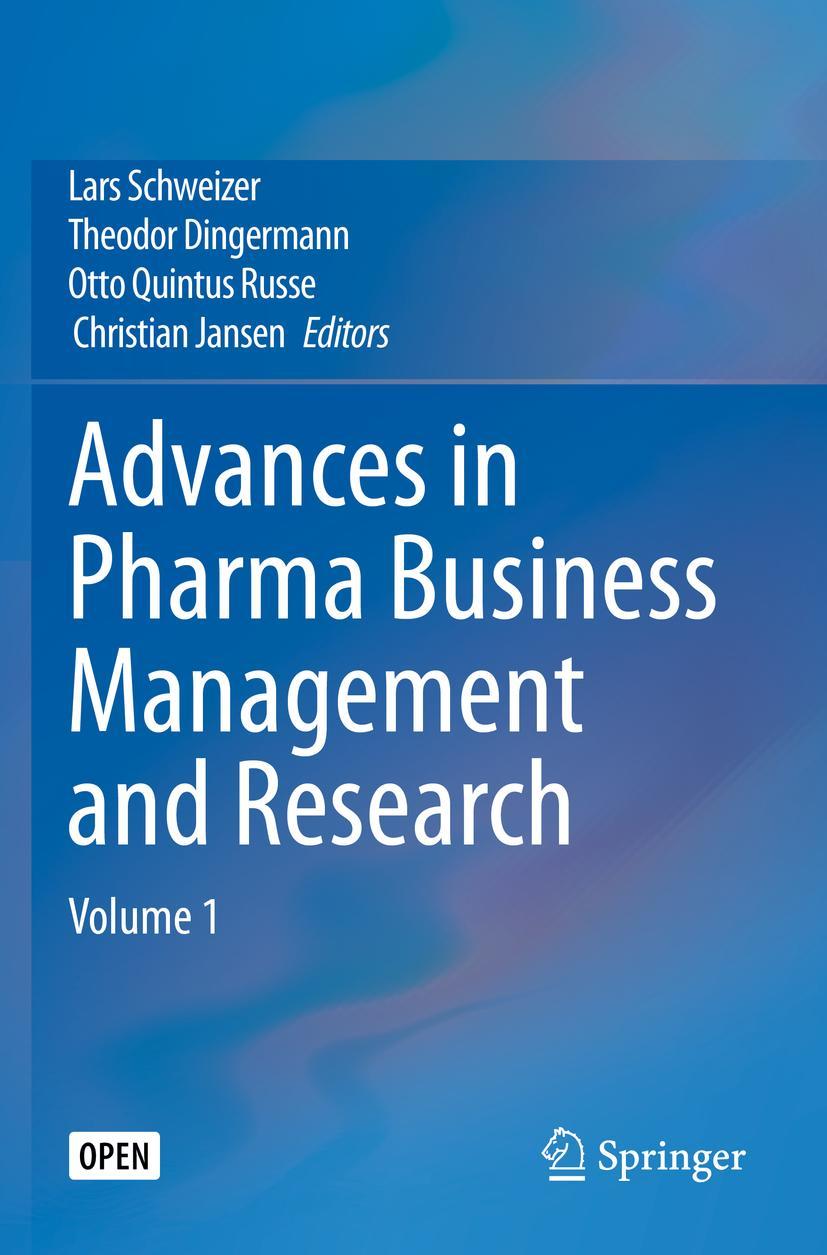 Cover: 9783030359201 | Advances in Pharma Business Management and Research | Volume 1 | Buch