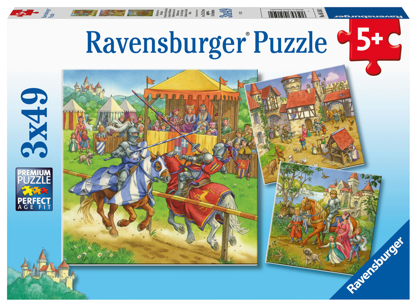 Cover: 4005556051502 | Ravensburger Kinderpuzzle - 05150 Ritterturnier im Mittelalter -...