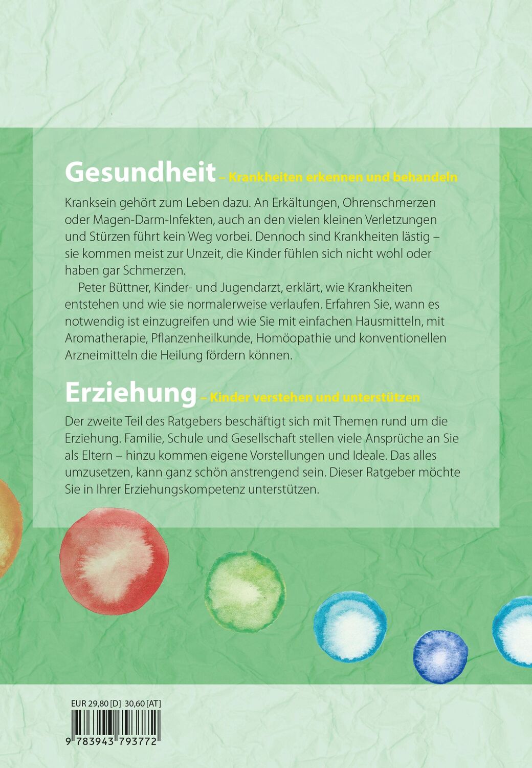 Rückseite: 9783943793772 | Sprechstunde Kinderarzt | Peter Büttner | Taschenbuch | 384 S. | 2019