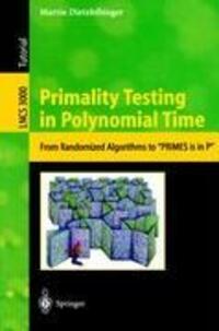 Cover: 9783540403449 | Primality Testing in Polynomial Time | Martin Dietzfelbinger | Buch