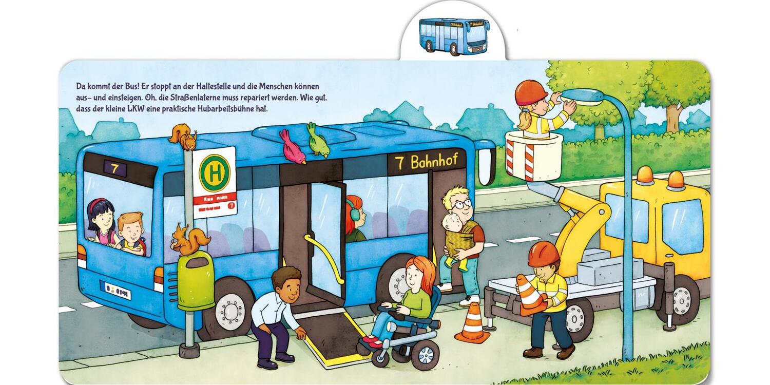 Bild: 9783551173065 | Auto, Fahrrad, Bus und Bagger | Erstes Fahrzeugbuch für Kleine ab 1