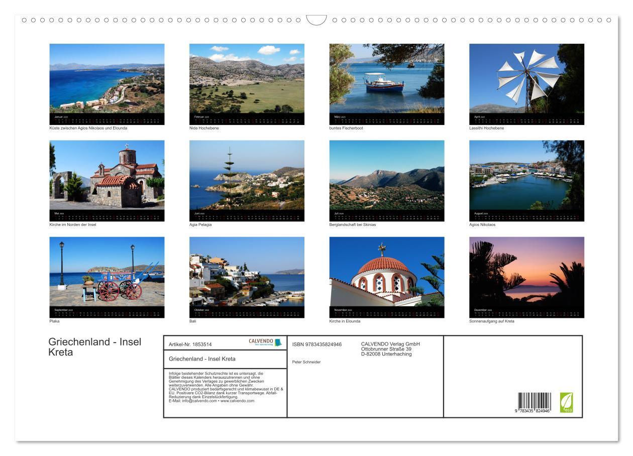 Bild: 9783435824946 | Griechenland - Insel Kreta (Wandkalender 2025 DIN A2 quer),...