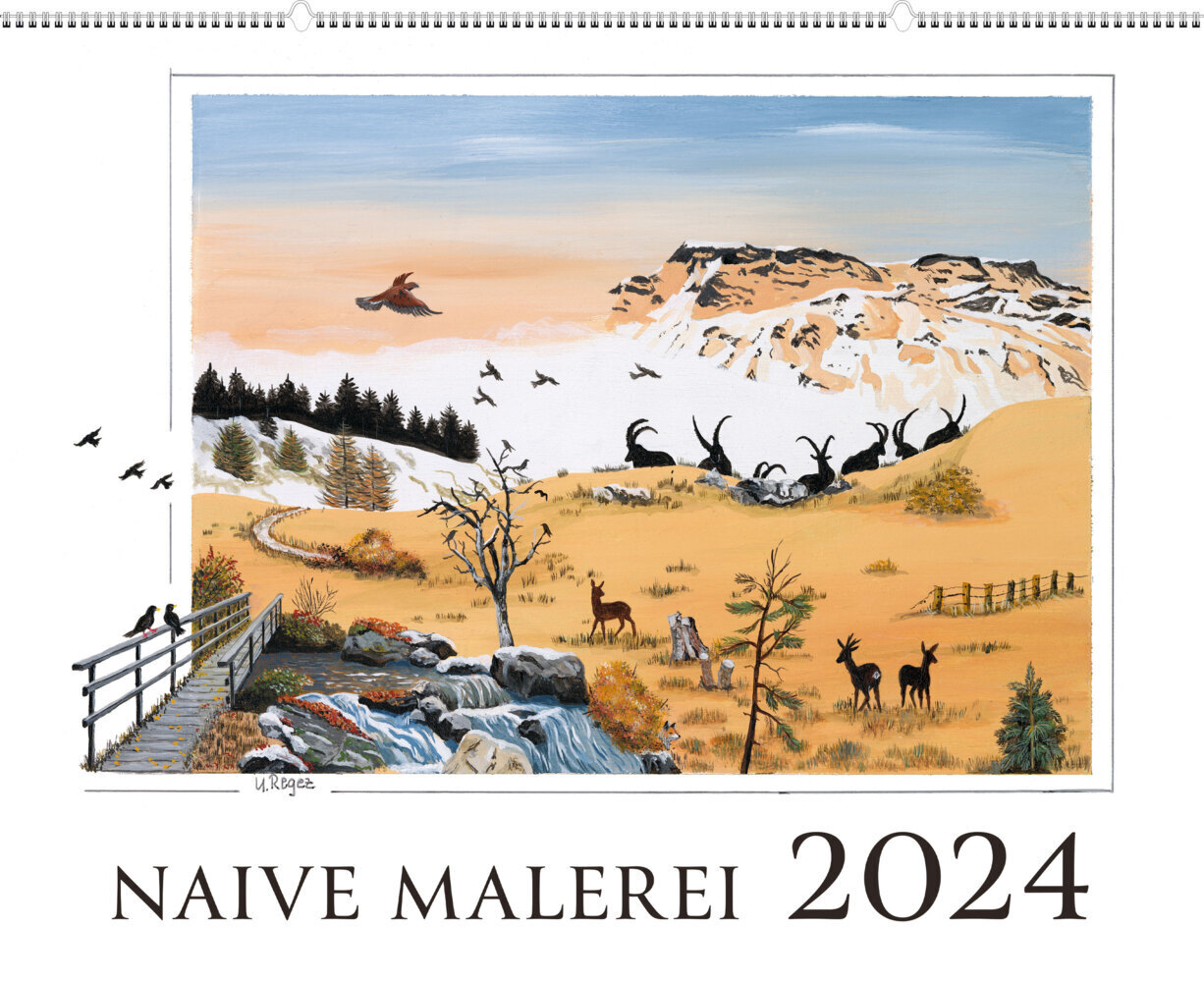 Cover: 9783038184751 | Kalender Naive Malerei 2024 | Ursula Regez-Fuchs | Kalender | Deutsch