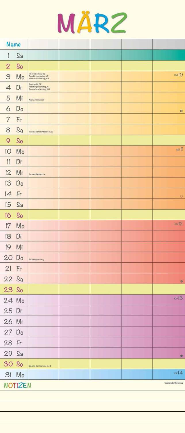 Bild: 4251732341374 | Regenbogen XL 2025 Familienplaner XL - Familienkalender -...