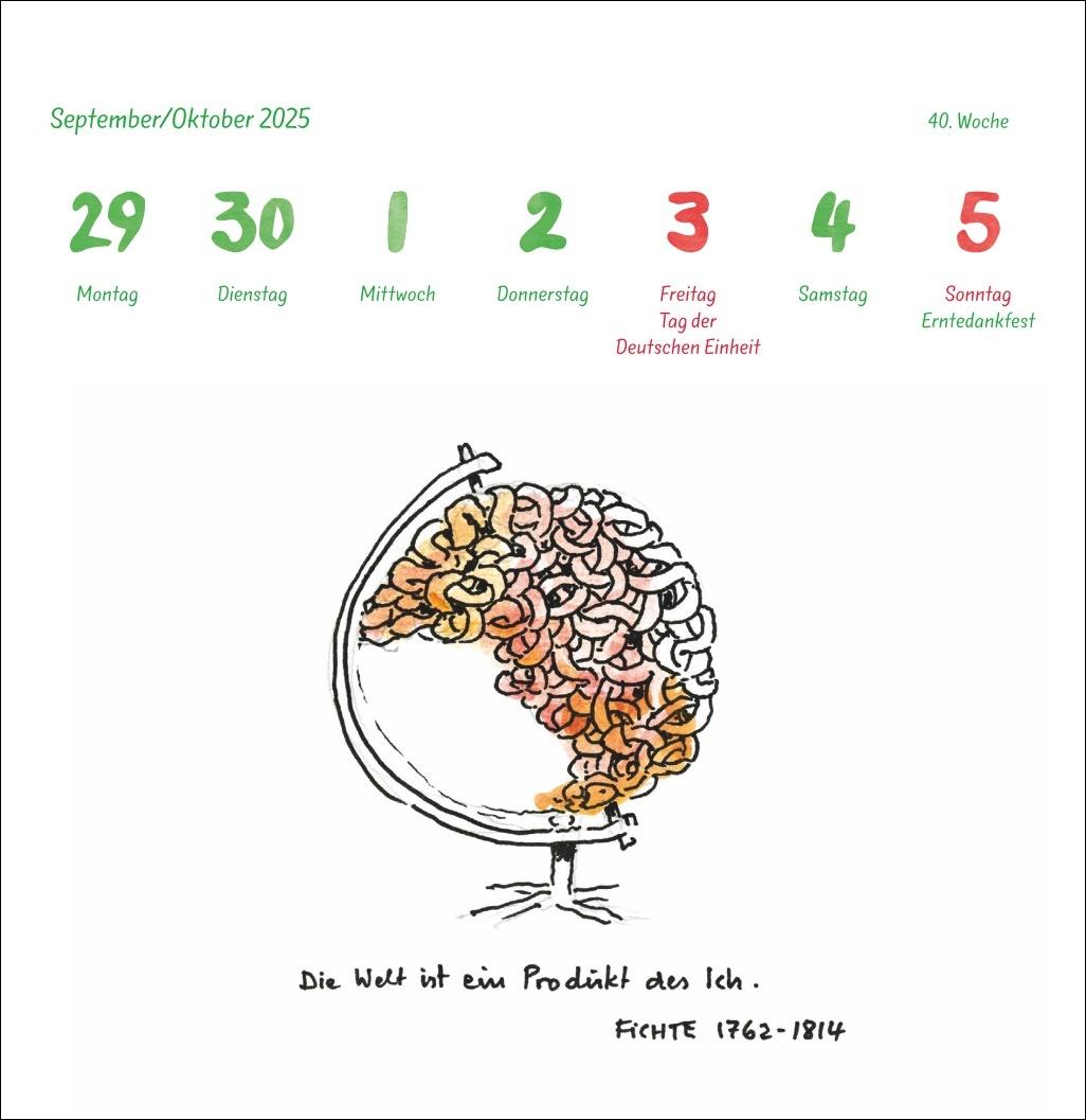 Bild: 9783756408658 | Helme Heine: Philosophisches Premium-Postkartenkalender 2025 | Heine