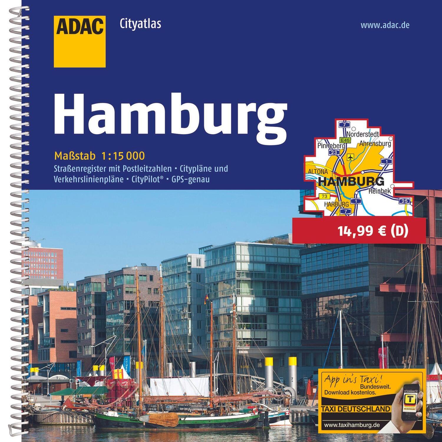 Cover: 9783826413087 | ADAC Cityatlas Hamburg 1:15 000 | Taschenbuch | Spiralbindung, SPIRALB