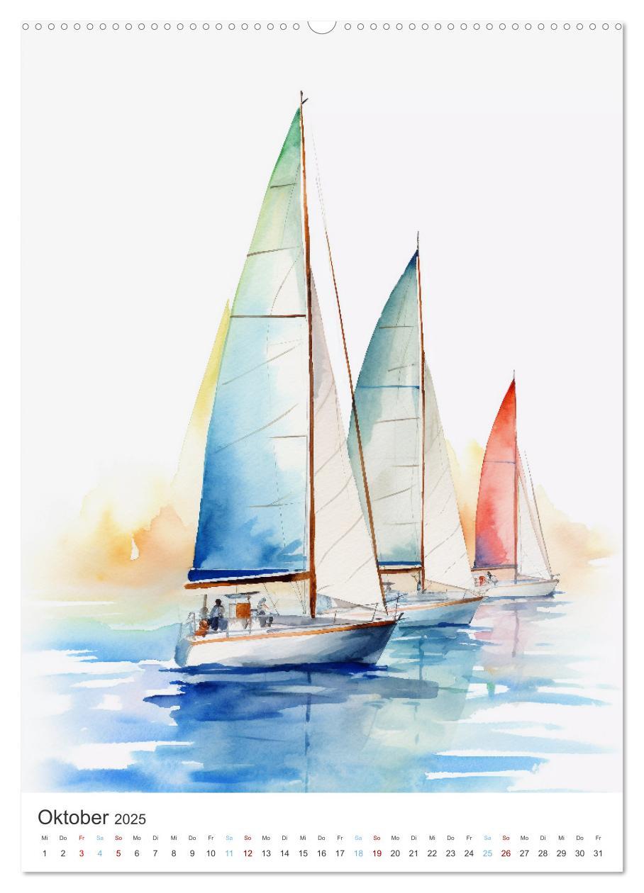 Bild: 9783435856657 | Segeln und Regatta (Wandkalender 2025 DIN A2 hoch), CALVENDO...