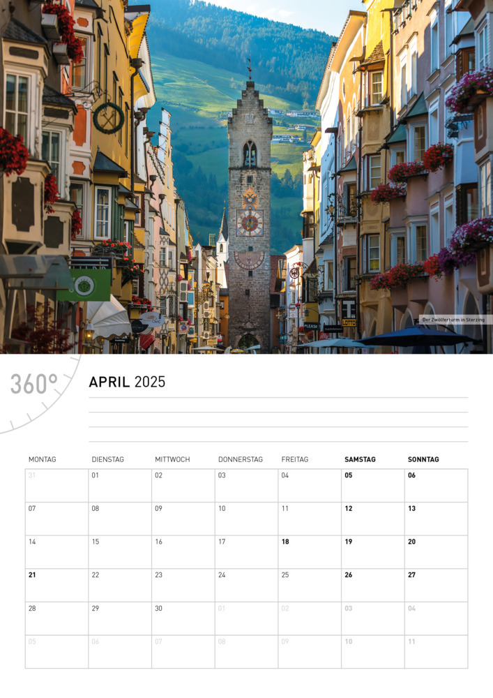 Bild: 9783968555768 | 360° Südtirol Broschürenkalender 2025 | Alexander Pichler (u. a.)