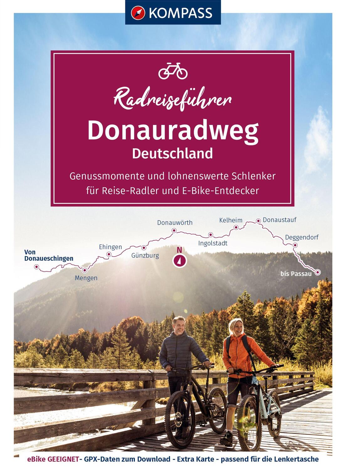 Cover: 9783991215202 | KOMPASS Radreiseführer Donauradweg Deutschland | Taschenbuch | 252 S.
