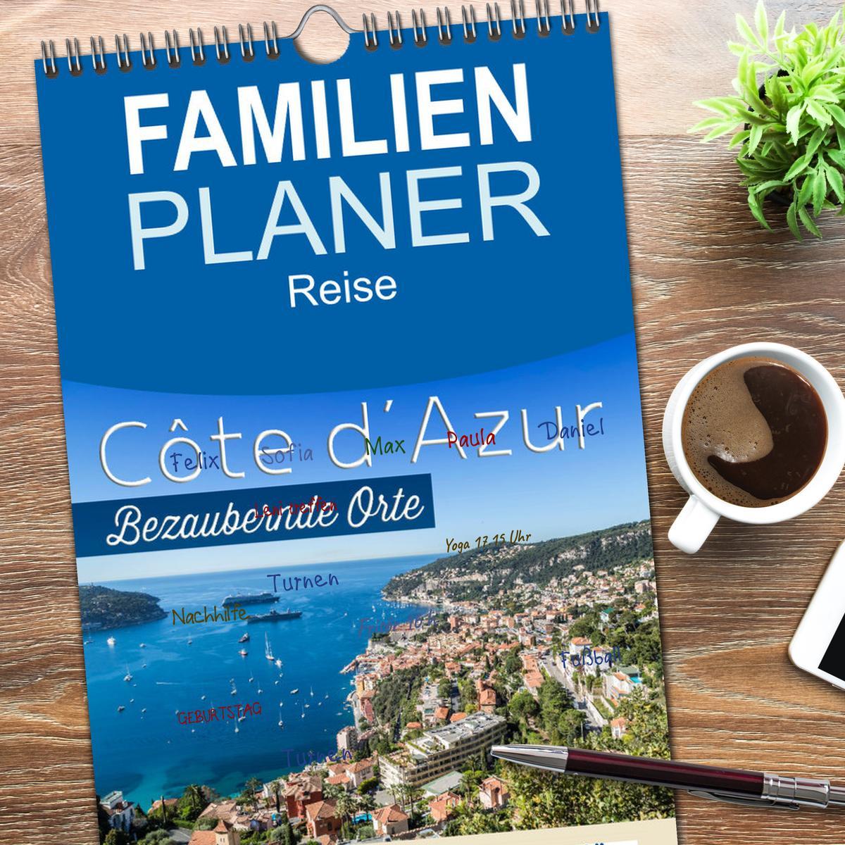 Bild: 9783457117088 | Familienplaner 2025 - CÔTE D¿AZUR Bezaubernde Orte mit 5 Spalten...