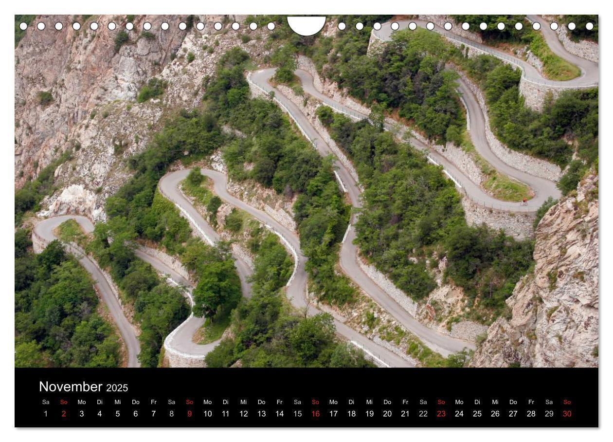 Bild: 9783435834273 | Alpenpässe auf dem Rennrad Vol. 1 (Wandkalender 2025 DIN A4 quer),...