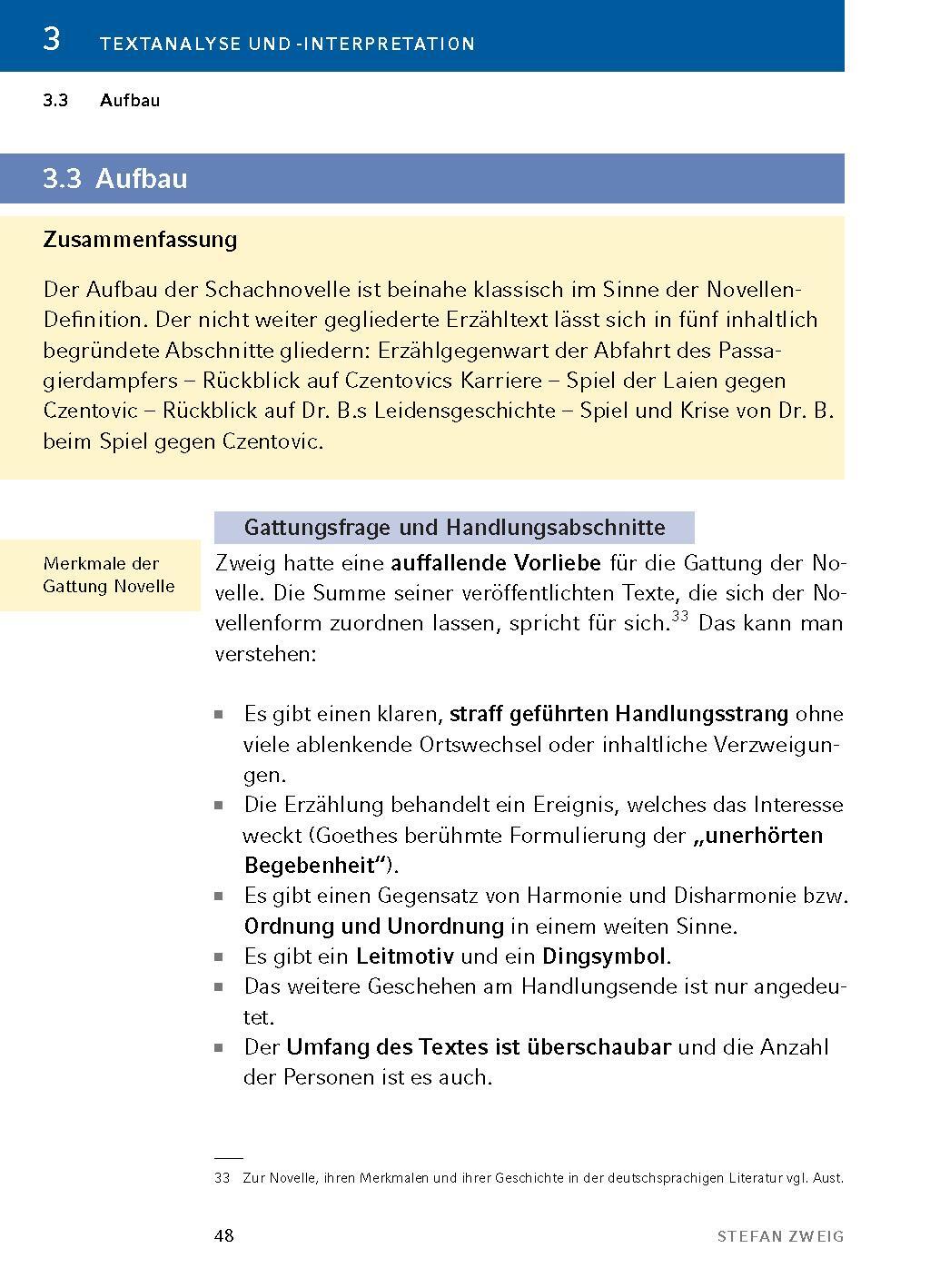 Bild: 9783804420977 | Schachnovelle - Textanalyse und Interpretation | Stefan Zweig | Buch