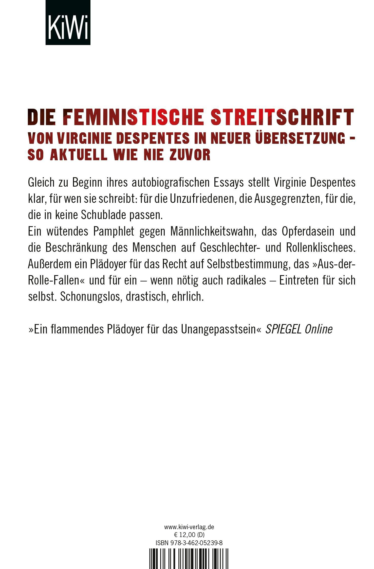 Rückseite: 9783462052398 | King Kong Theorie | Virginie Despentes | Taschenbuch | 154 S. | 2018