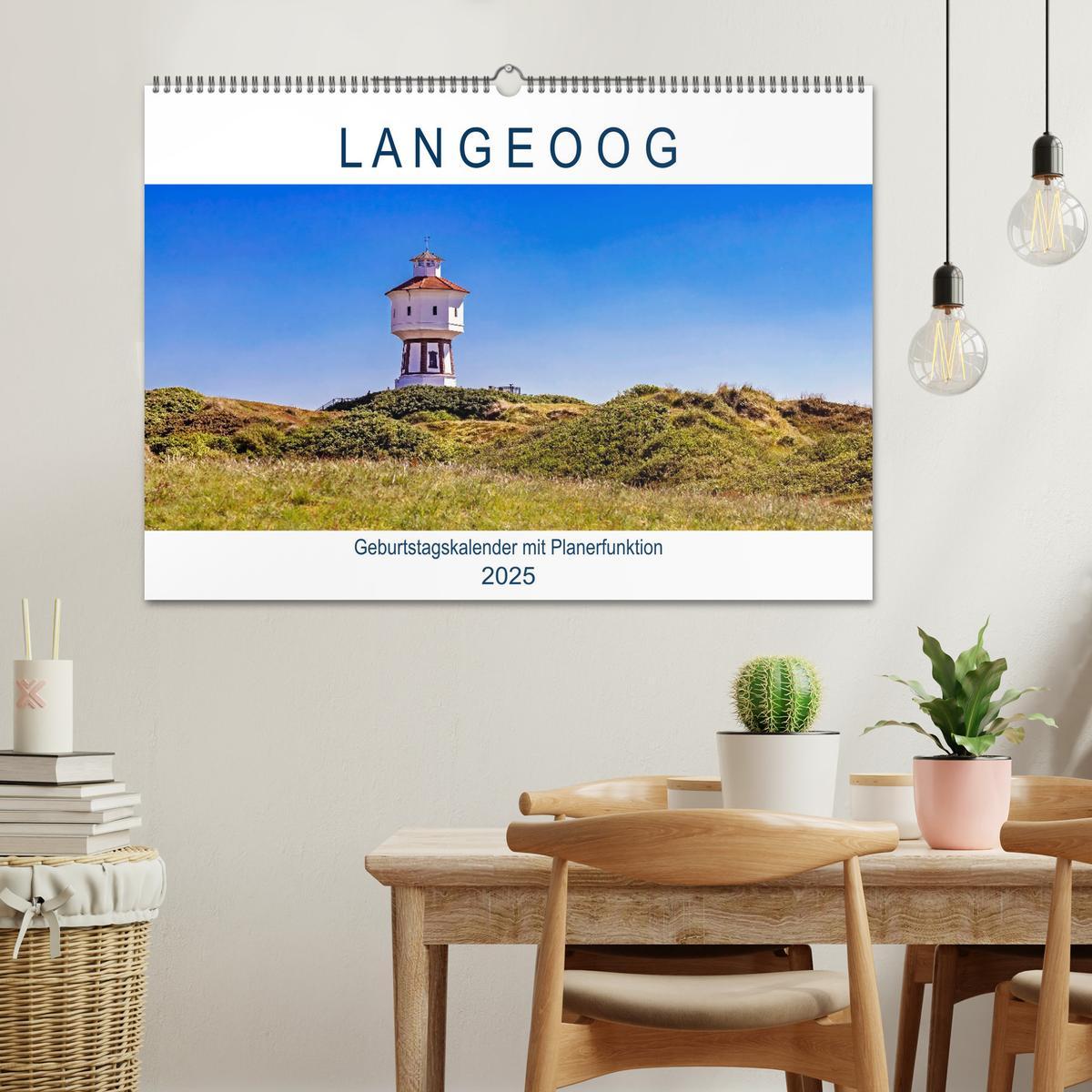 Bild: 9783435341405 | Langeoog Geburtstagskalender (Wandkalender 2025 DIN A2 quer),...