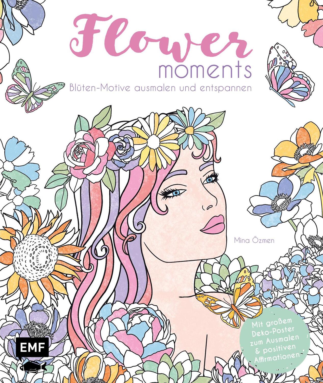 Cover: 9783745915334 | Flower moments - Traumhafte Blüten-Motive ausmalen und entspannen