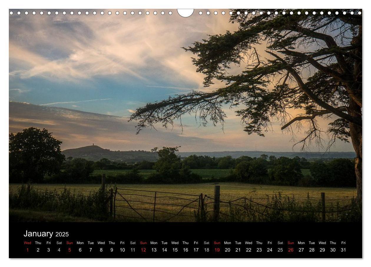 Bild: 9781325956449 | Glastonbury Tor (Wall Calendar 2025 DIN A3 landscape), CALVENDO 12...