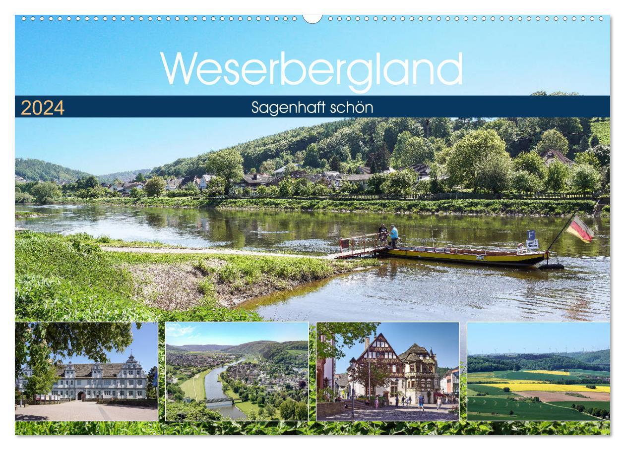 Cover: 9783675895256 | Weserbergland - sagenhaft schön (Wandkalender 2024 DIN A2 quer),...