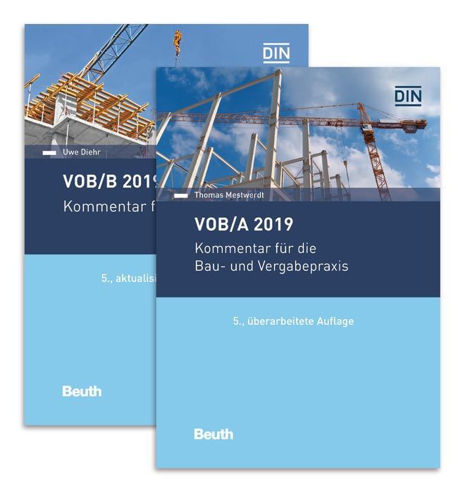Cover: 9783410293385 | VOB/A + VOB/B 2019 | Kommentare für die Bau- und Vergabepraxis Paket