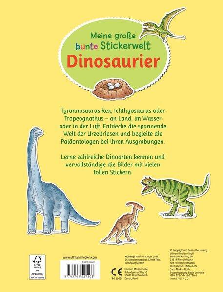 Rückseite: 9783741527203 | Meine große bunte Stickerwelt - Dinosaurier | Taschenbuch | 24 S.