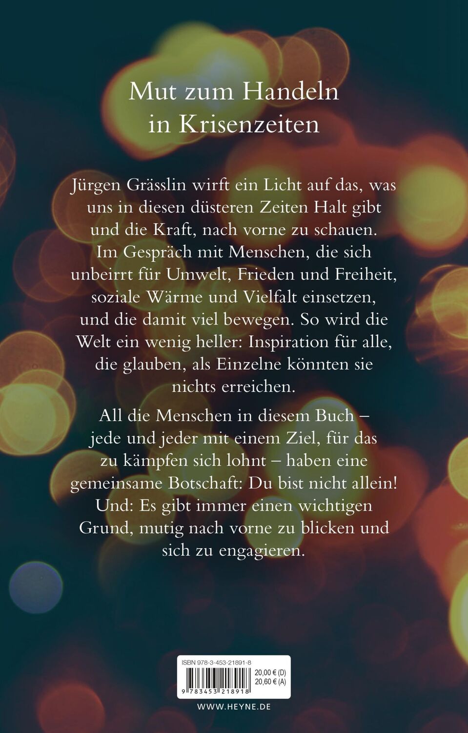 Bild: 9783453218918 | Wie Lichter in der Nacht | Jürgen Grässlin | Buch | 384 S. | Deutsch