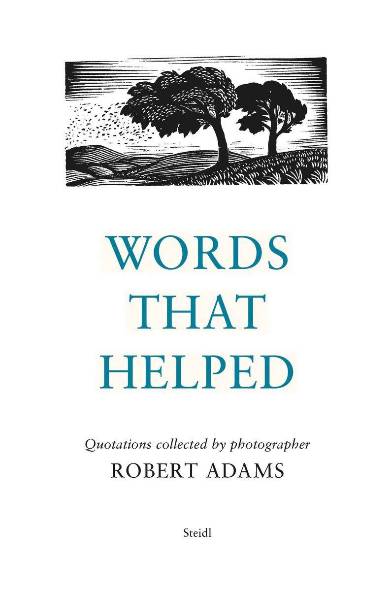 Cover: 9783969992333 | Words That Helped | Robert Adams | Buch | 368 S. | Englisch | 2024