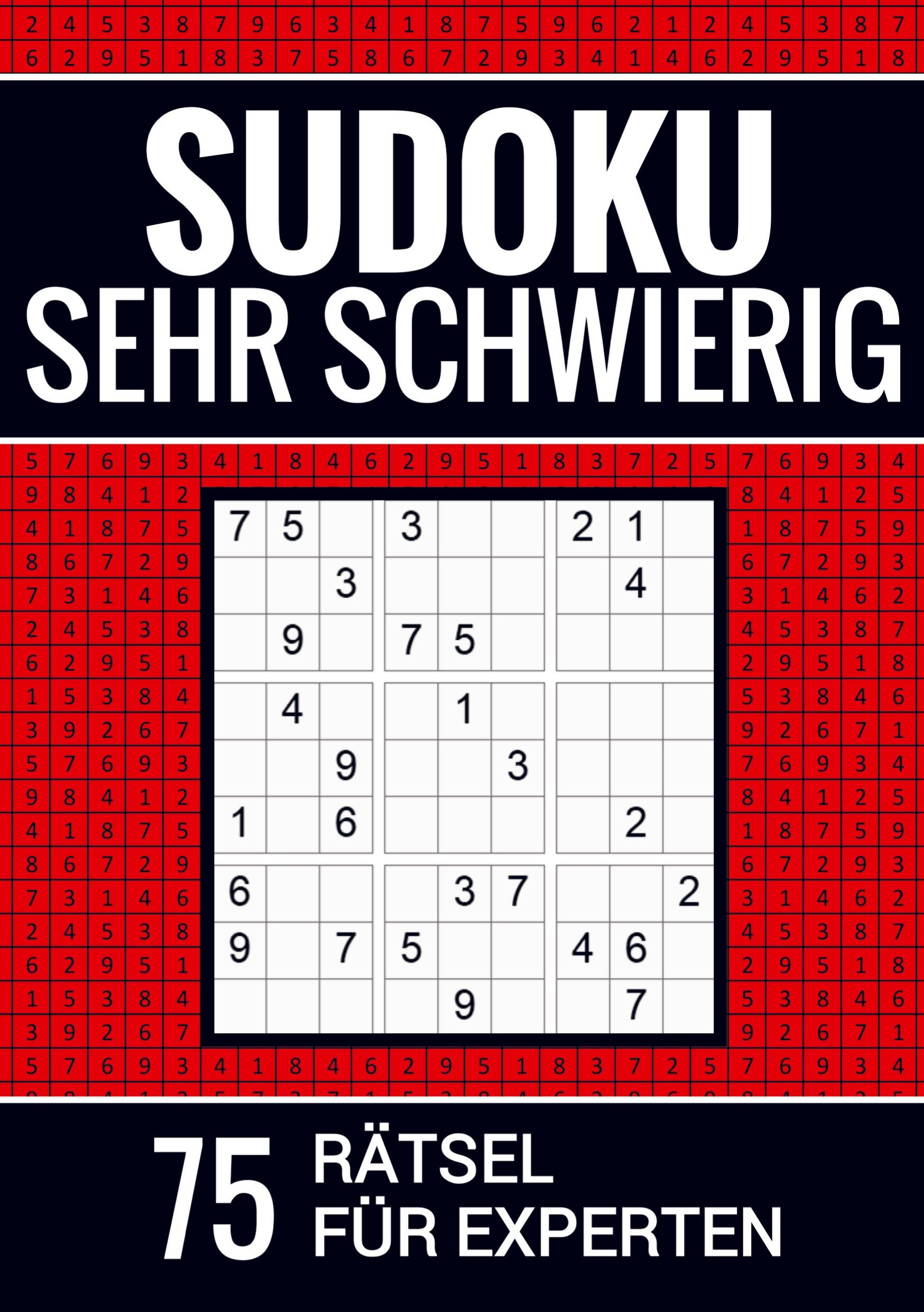 Cover: 9789403690896 | Sudoku sehr schwierig - 75 Rätsel für Experten | Sudoku Puzzlebücher