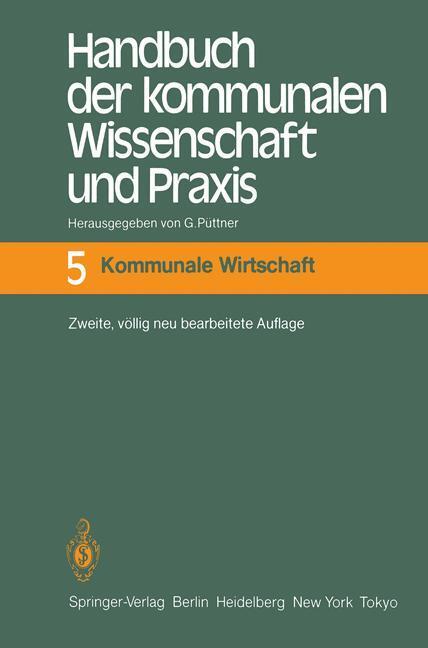 Cover: 9783540110323 | Handbuch der kommunalen Wissenschaft und Praxis | Günter Püttner | XV