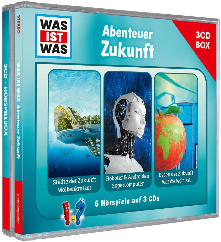 Cover: 9783788670337 | WAS IST WAS 3-CD Hörspielbox. Abenteuer Zukunft | Co.KG | Audio-CD