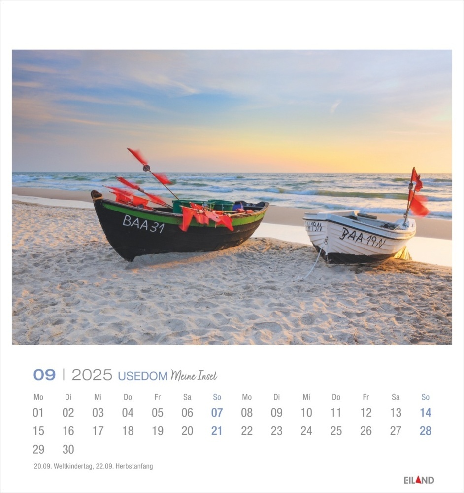 Bild: 9783964023377 | Usedom Postkartenkalender 2025 - Meine Insel | Eiland | Kalender