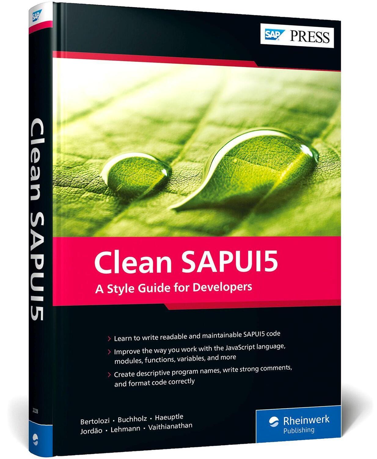 Cover: 9781493222285 | Clean SAPUI5 | A Style Guide for Developers | Daniel Bertolozi (u. a.)