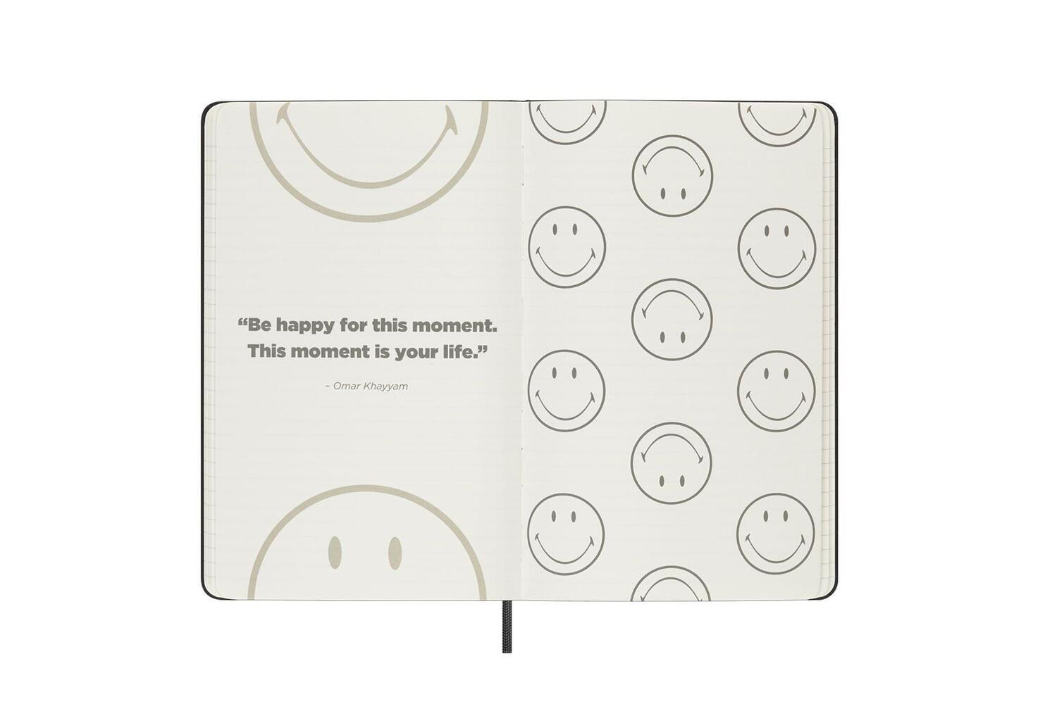 Bild: 8056598855081 | Moleskine Limited Edition Notebook Smiley, Large, Ruled, Black,...