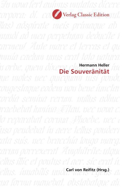 Cover: 9783869322131 | Die Souveränität | Hermann Heller | Taschenbuch | Deutsch