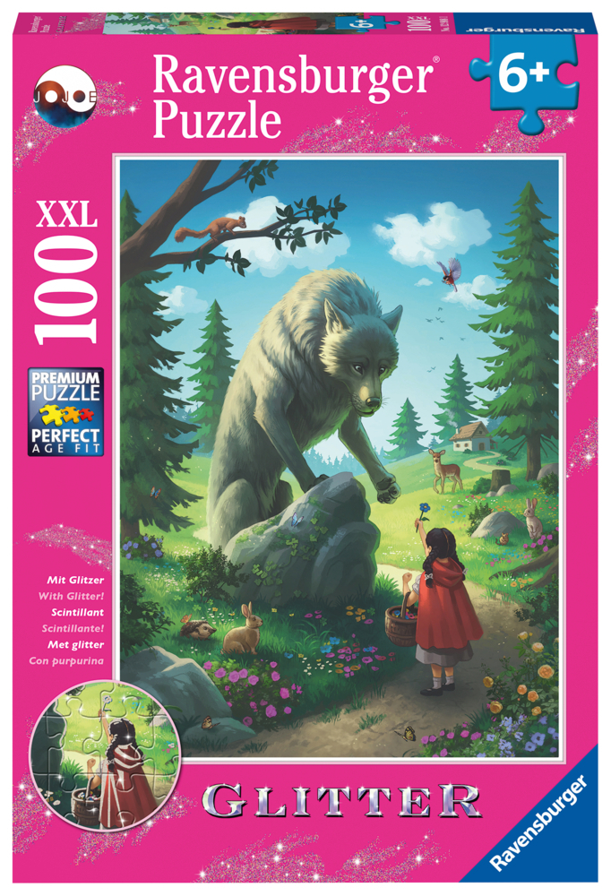 Cover: 4005556129881 | Ravensburger Kinderpuzzle - 12988 Rotkäppchen und der Wolf -...