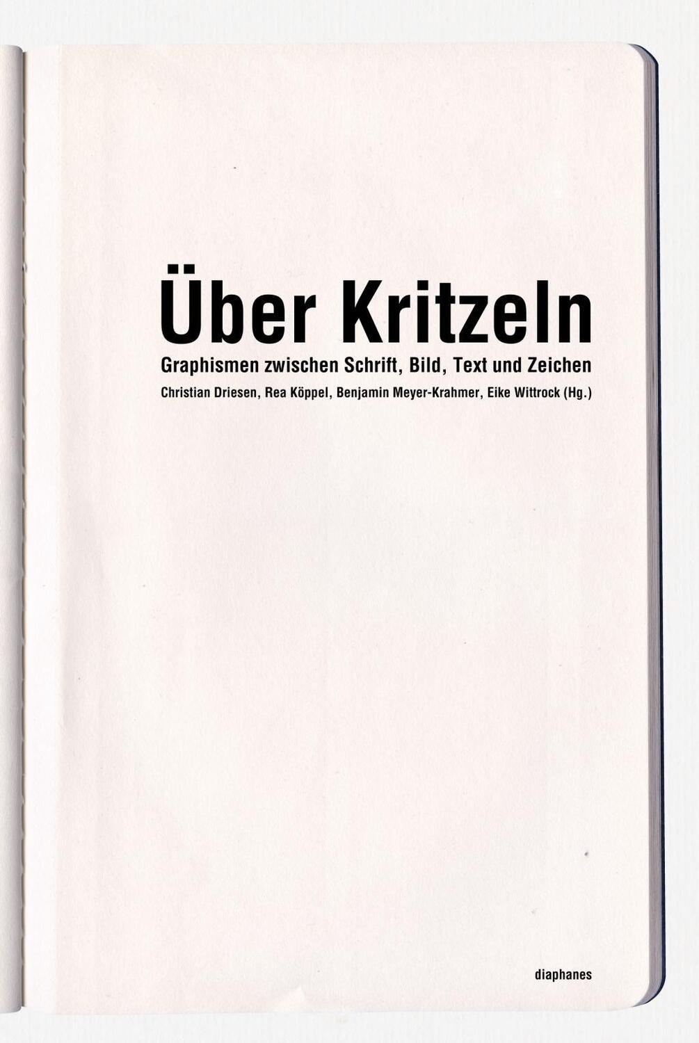 Cover: 9783037342589 | Über Kritzeln | Taschenbuch | 224 S. | Deutsch | 2012