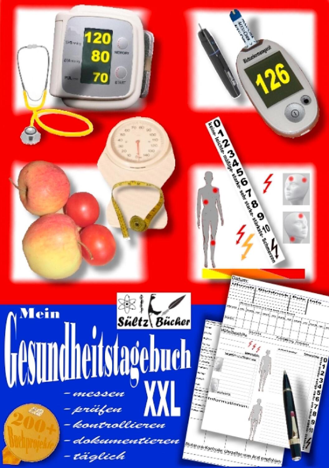 Cover: 9783746075594 | Mein Gesundheitstagebuch XXL - messen - prüfen - kontrollieren -...