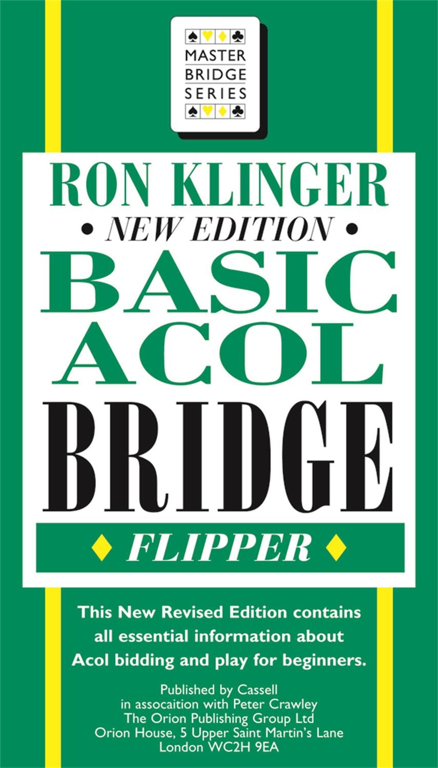 Cover: 9780304362790 | Basic Acol Bridge Flipper | Ron Klinger | Taschenbuch | Englisch